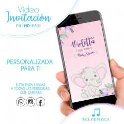 Video Invitation Elephant Girl